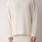 Maglione con scollo a barchetta in misto cashmere
