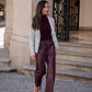Cardigan in maglia traforata con bottoni