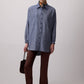 Camicia oversize blu navy da donna