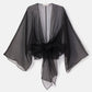 Giacca in organza nera con cintura
