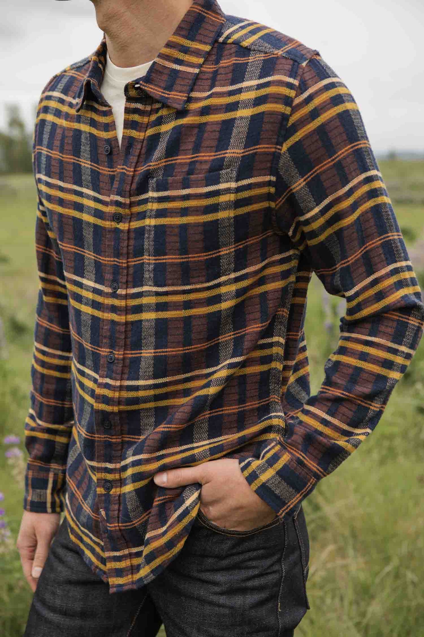 Camicia Larson a quadri Alba del Deserto