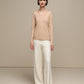 Maglione in maglia da donna con scollo a V
