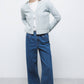 Giacca cardigan in maglia con pietre decorative