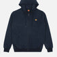Felpa con cappuccio zip in cotone biologico Essential Blu
