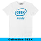 T-shirt "Geek Inside" in cotone biologico con stampa logo