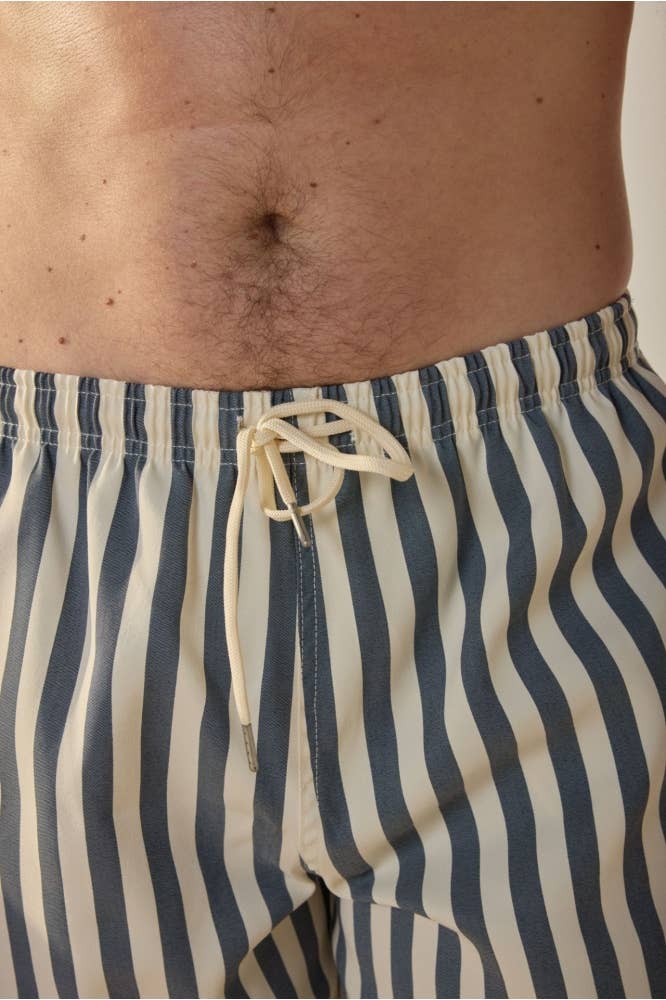 Costume da bagno uomo a righe blu cobalto