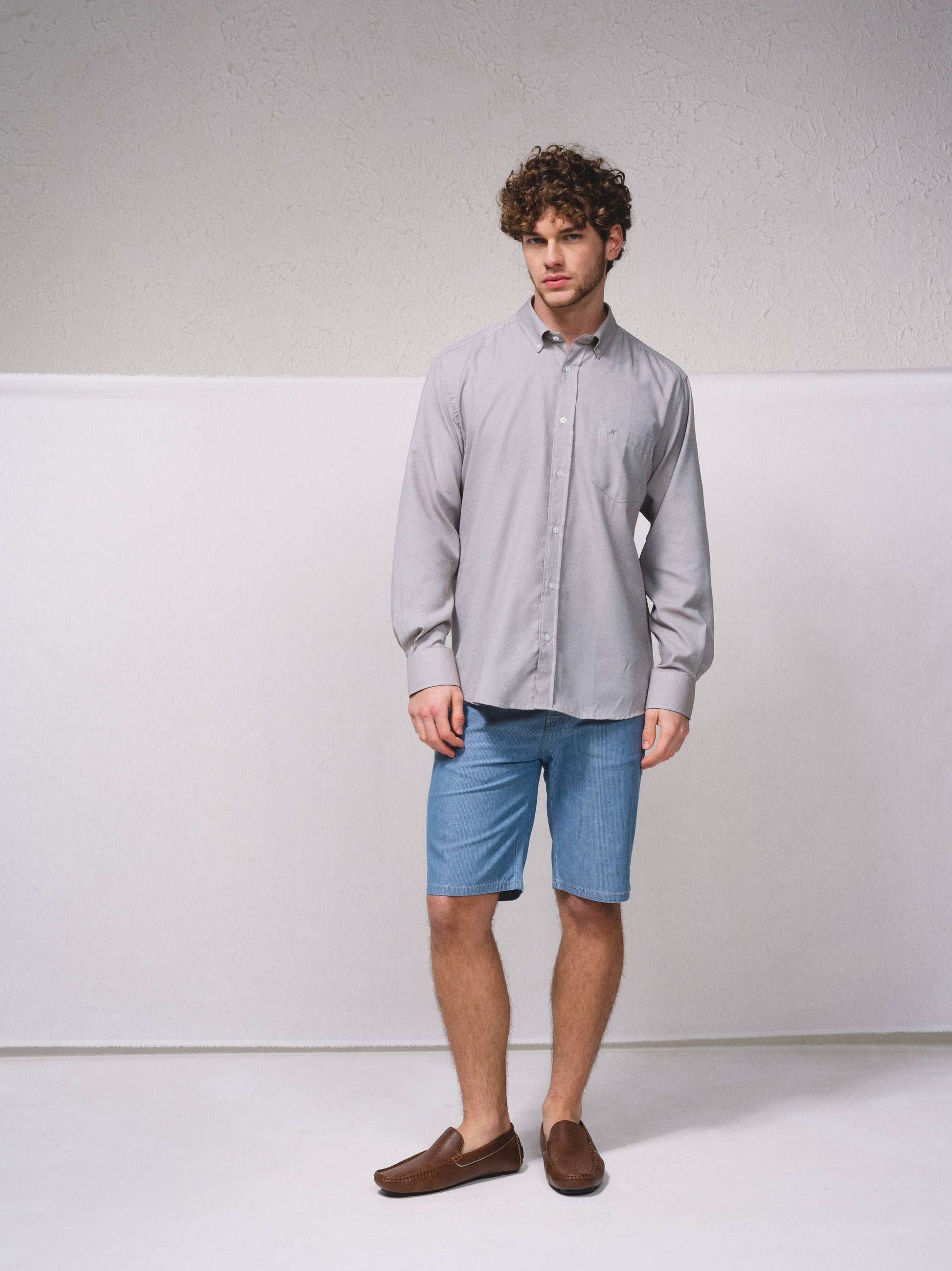 Camicia Oxford uomo a manica lunga