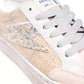 Sneakers con glitter a contrasto