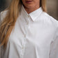 Camicia bianca classica in cotone elasticizzato