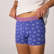 Boxer uomo in cotone biologico con stampa piranha