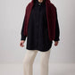 Camicia oversize nera dalla vestibilità comoda
