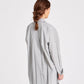 Camicia lunga a righe in popeline di cotone biologico