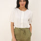 Blusa Tal con bottoni e maniche a sbuffo