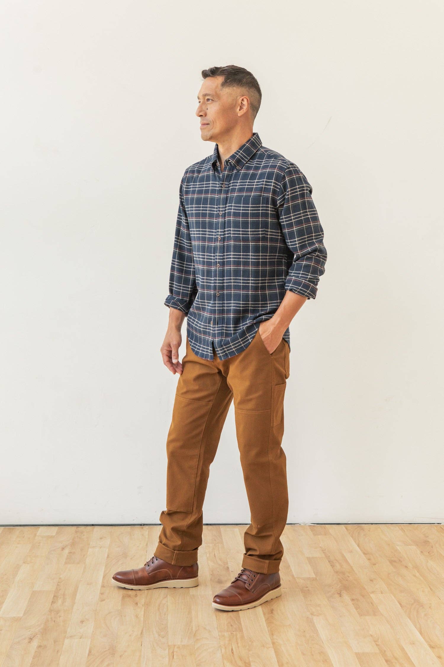 Camicia Sutton slim a quadri crepuscolo