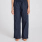Pantaloni Thilde in popeline di cotone biologico Blu mezzanotte