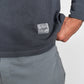 Polo blu Revival a manica lunga in cotone biologico