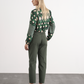 Pantaloni con doppia pinces in cotone elasticizzato