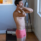 Boxer in cotone biologico rosso corallo melange