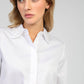 Camicia bianca con colletto ricamato di perline