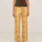 Jeans in denim con stampa cervo a gamba larga