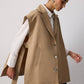 Gilet oversize con spacchi color visone
