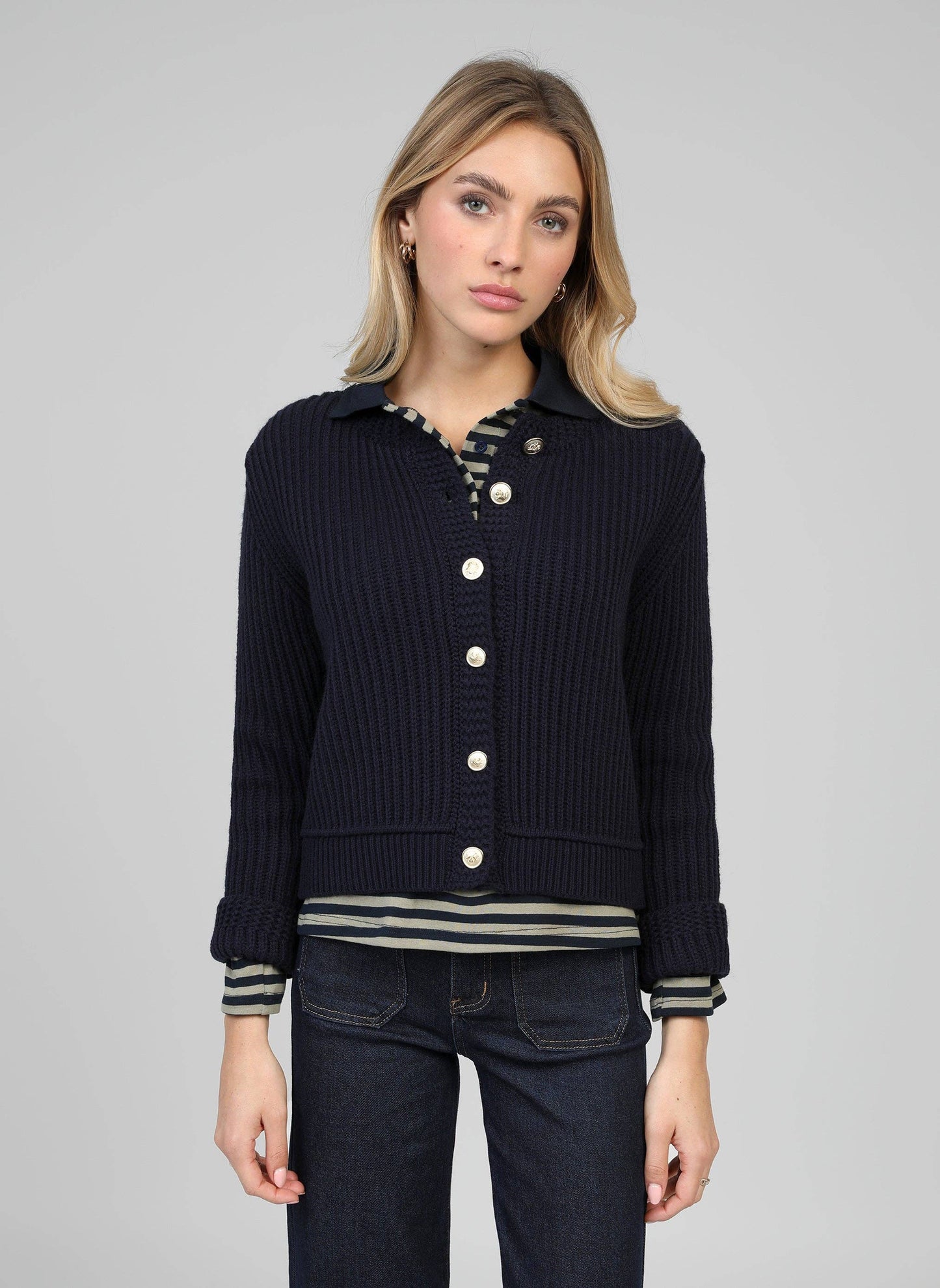 Cardigan Lanzan blu marino