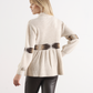 Maglione in maglia a coste con motivo jacquard