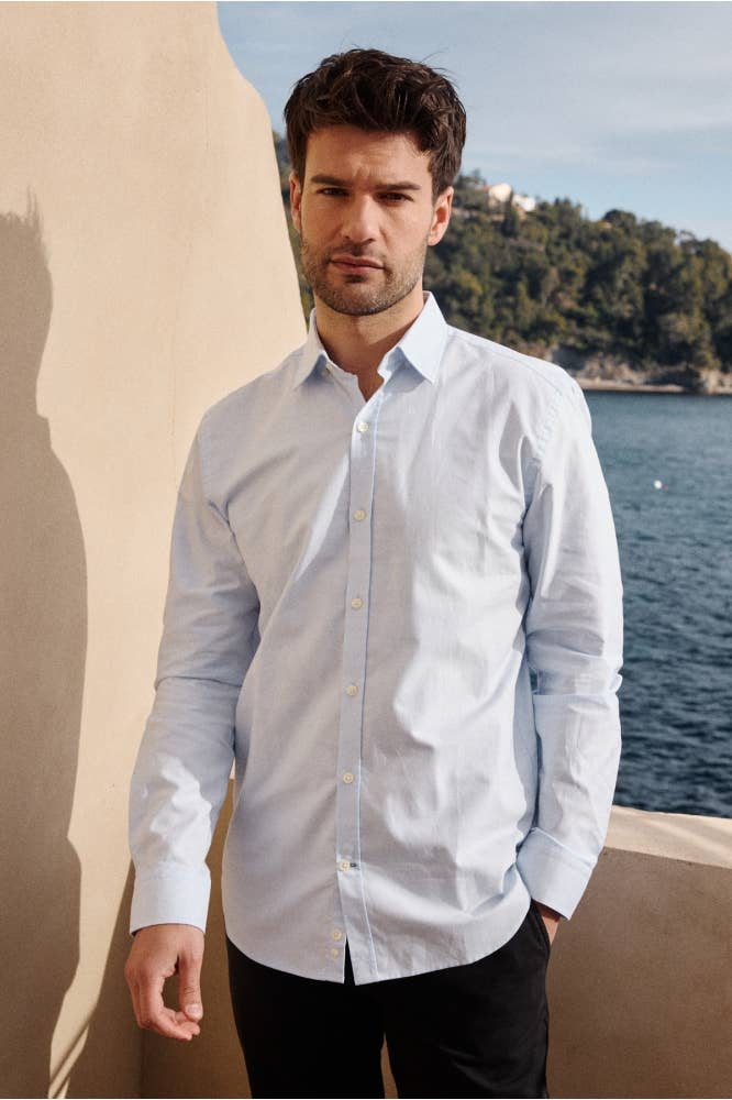 Camicia uomo Torneo Greta Sky in cotone biologico