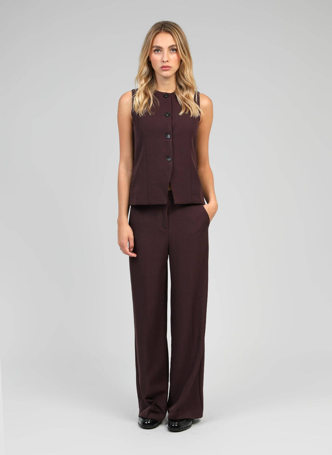 Gilet sartoriale donna Zola color vino