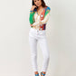 Body a maglia con scollo a catena