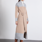 Cappotto lungo jacquard con cintura