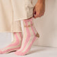 Calzini a righe in cotone pettinato con scritta “Amour”