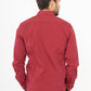 Camicia slim fit elasticizzata bordeaux da uomo