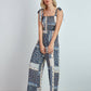 Tuta lunga patchwork con vita elasticizzata