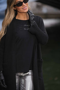 Blusa plissettata in cotone con dettaglio lettering