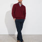 Polo in maglia uomo in lana con mezza zip