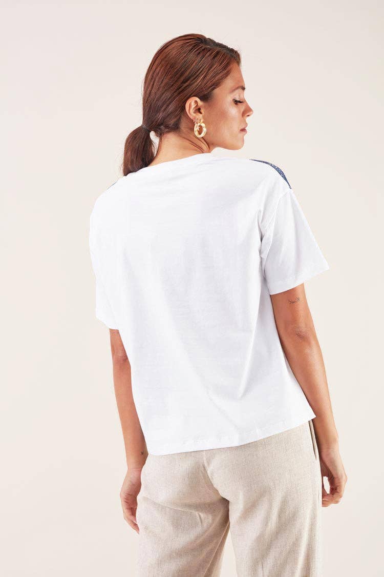 T-shirt sublimata floreale multicolor