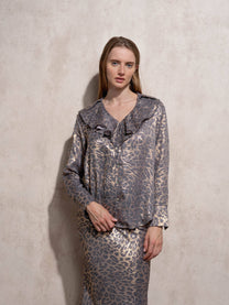 Blusa animalier in poliestere