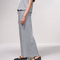 Pantaloni palazzo in lurex con coulisse