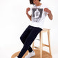 T-shirt vintage unisex con stampa fotografica ironica