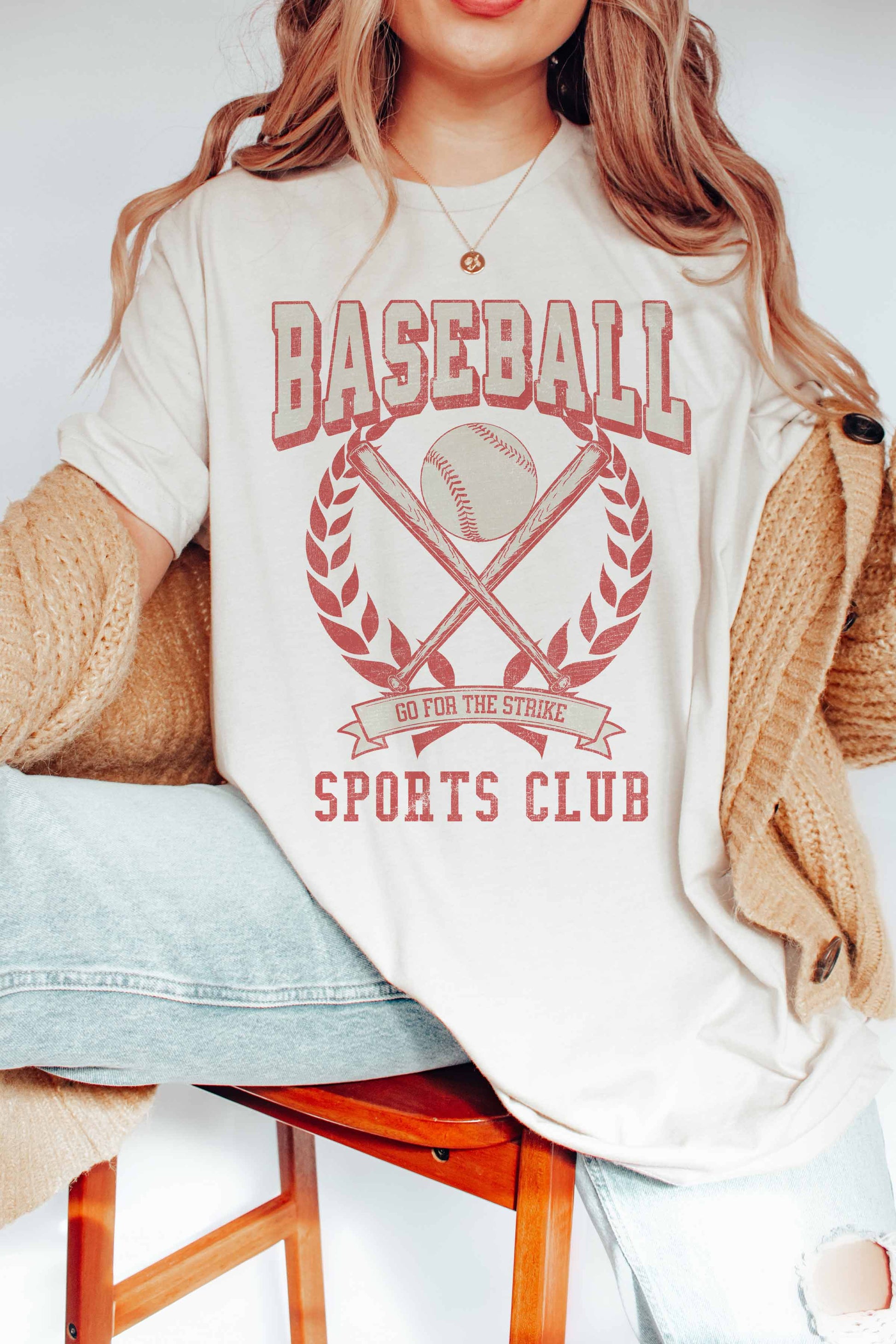 T-shirt grafica Baseball Sports Club taglie curvy