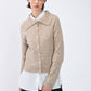 Cardigan in maglia con collo lungo e bottoni