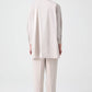 Camicia oversize a costine color pietra