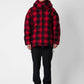 Parka Tartan Imbottito con Cappuccio Rimovibile
