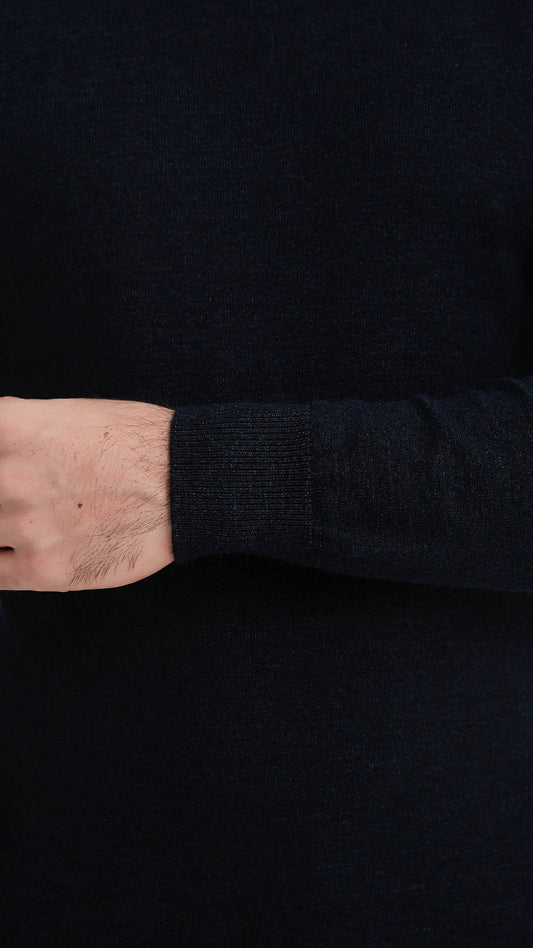 Maglione girocollo Cashmere Touch nero taglie forti