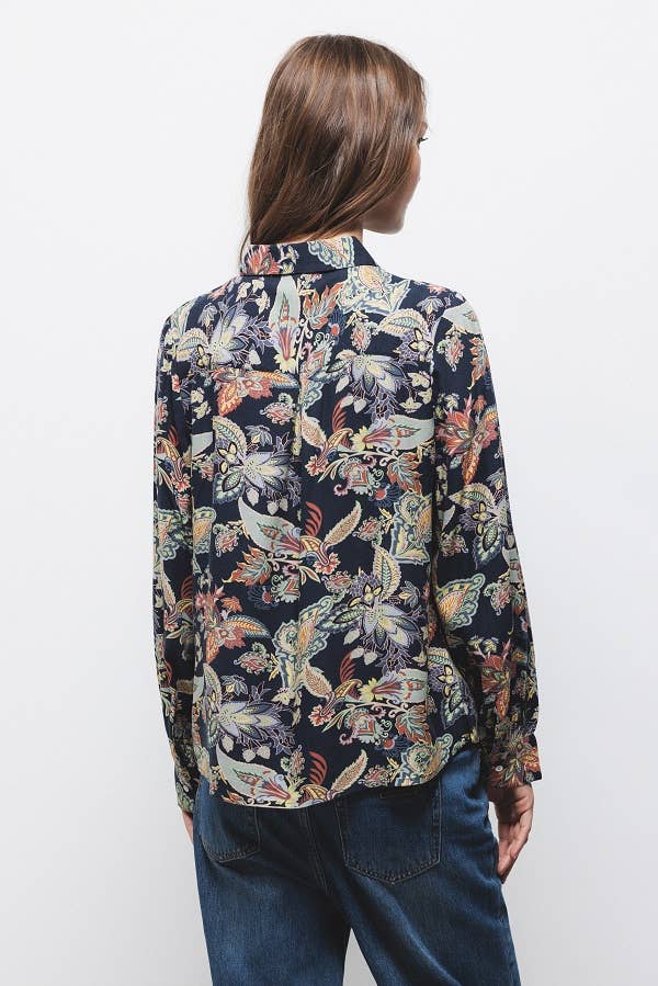 Camicia floreale stampata