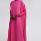 Abito oversize con body fucsia