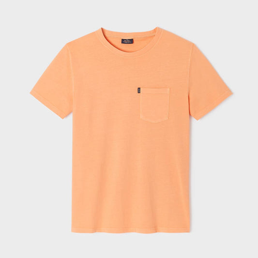 T-shirt in cotone organico tinta capo arancione