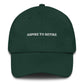 Cappellino dad hat elegante "Aspire to Retire"