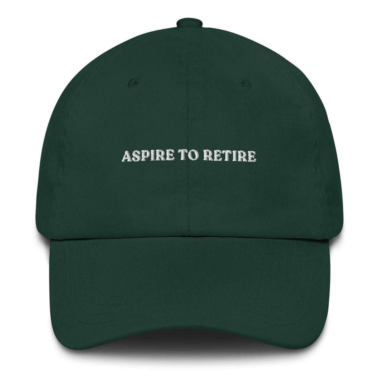 Cappellino dad hat elegante "Aspire to Retire"